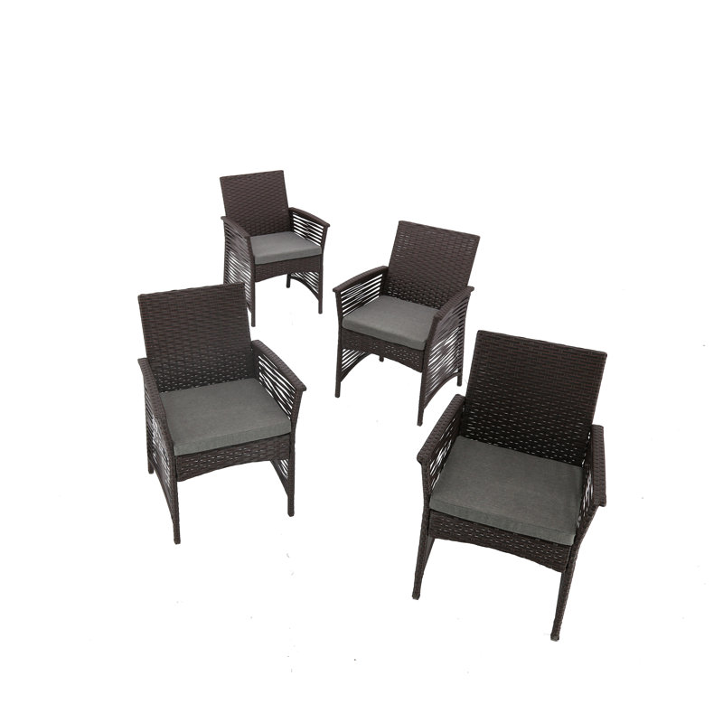 Ivy Bronx Riddleville Backyard Pool Rattan Wicker Patio Chair With Cushions Wayfair