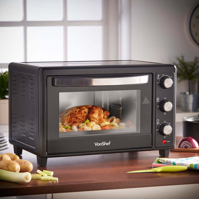 Vonshef 0 87 Cu Ft Mini Countertop Toaster Mini Oven With Baking