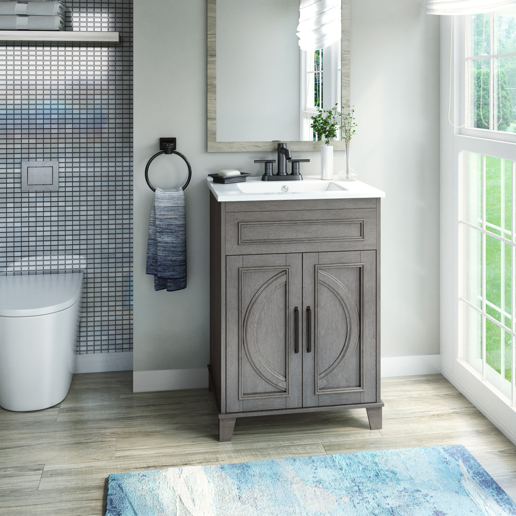 Ebern Designs Woodbine 24 Single Bathroom Vanity Set Reviews