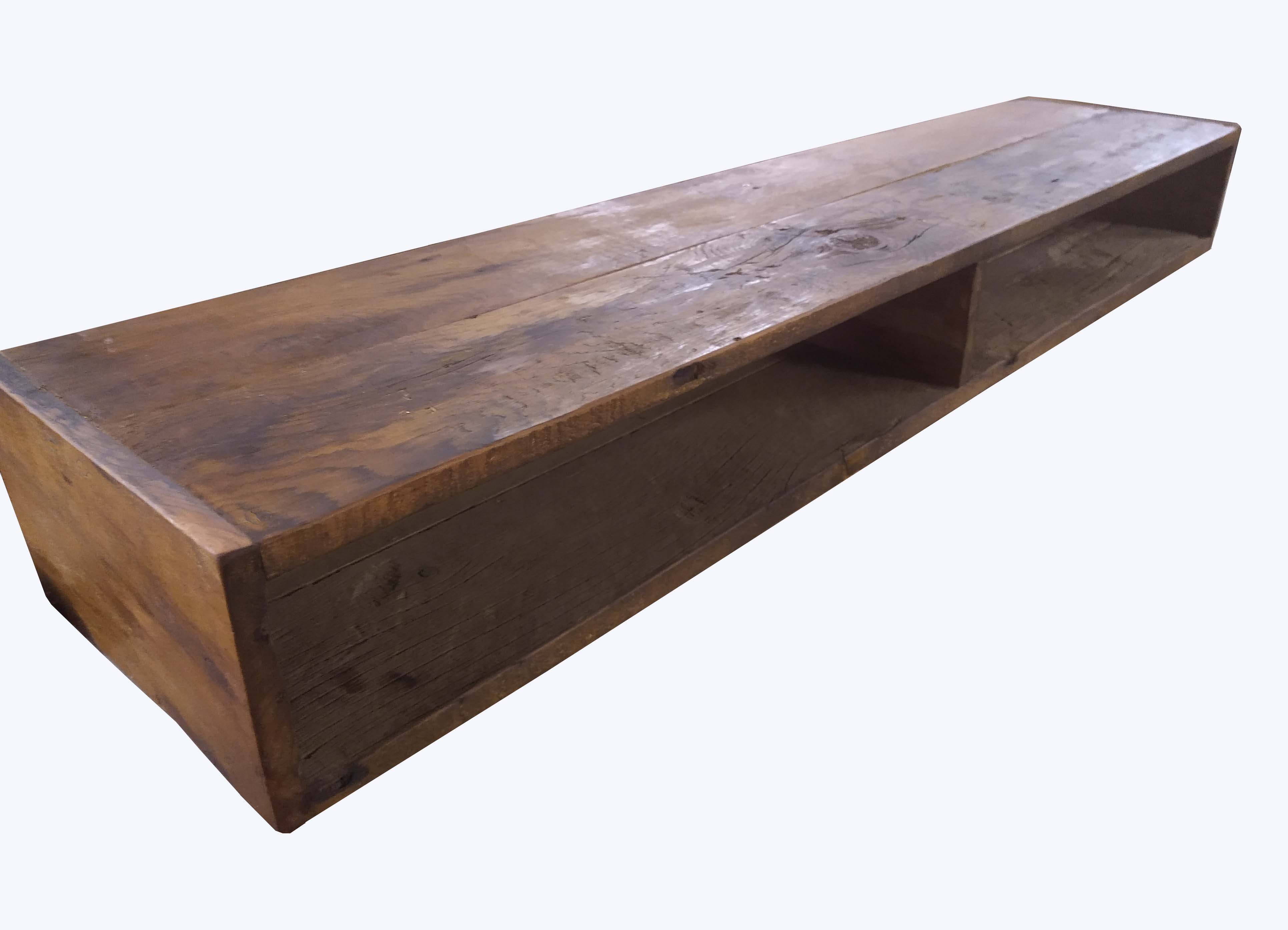 solid wood floating tv stand