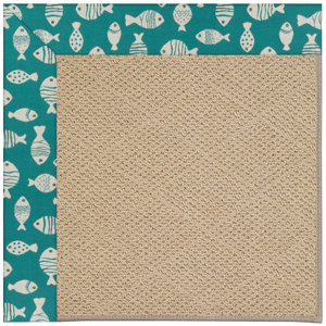 Zoe Machine Tufted Sea Green/Brown Indoor/Outdoor Area Rug