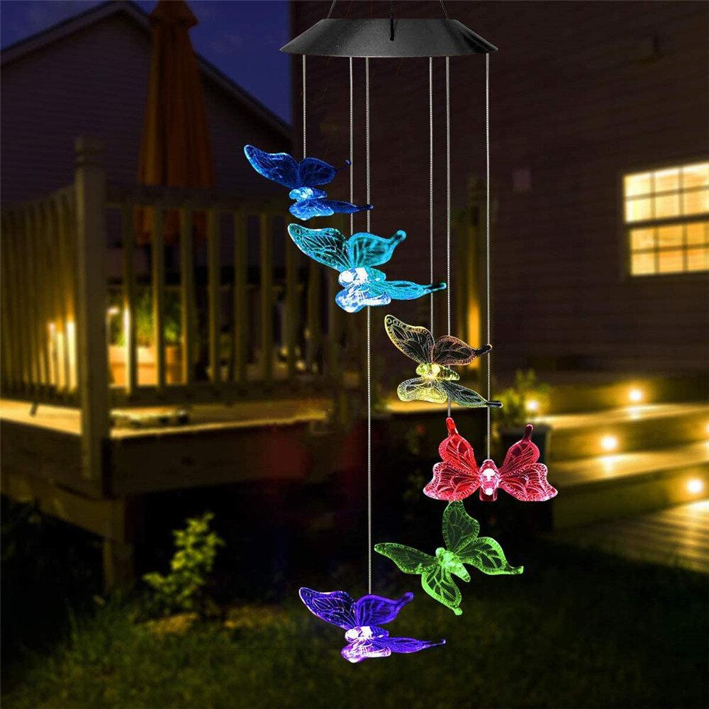 Solar LED Decorative Outdoor Wind Chimes Lamp Garden Yard Night Light US STOCK 