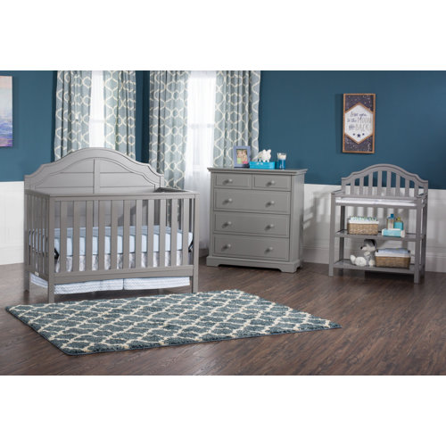 GREY PENELOPE COT BED//TODDLER BED /& FOAM SAFETY MATTRESS /& CHANGER