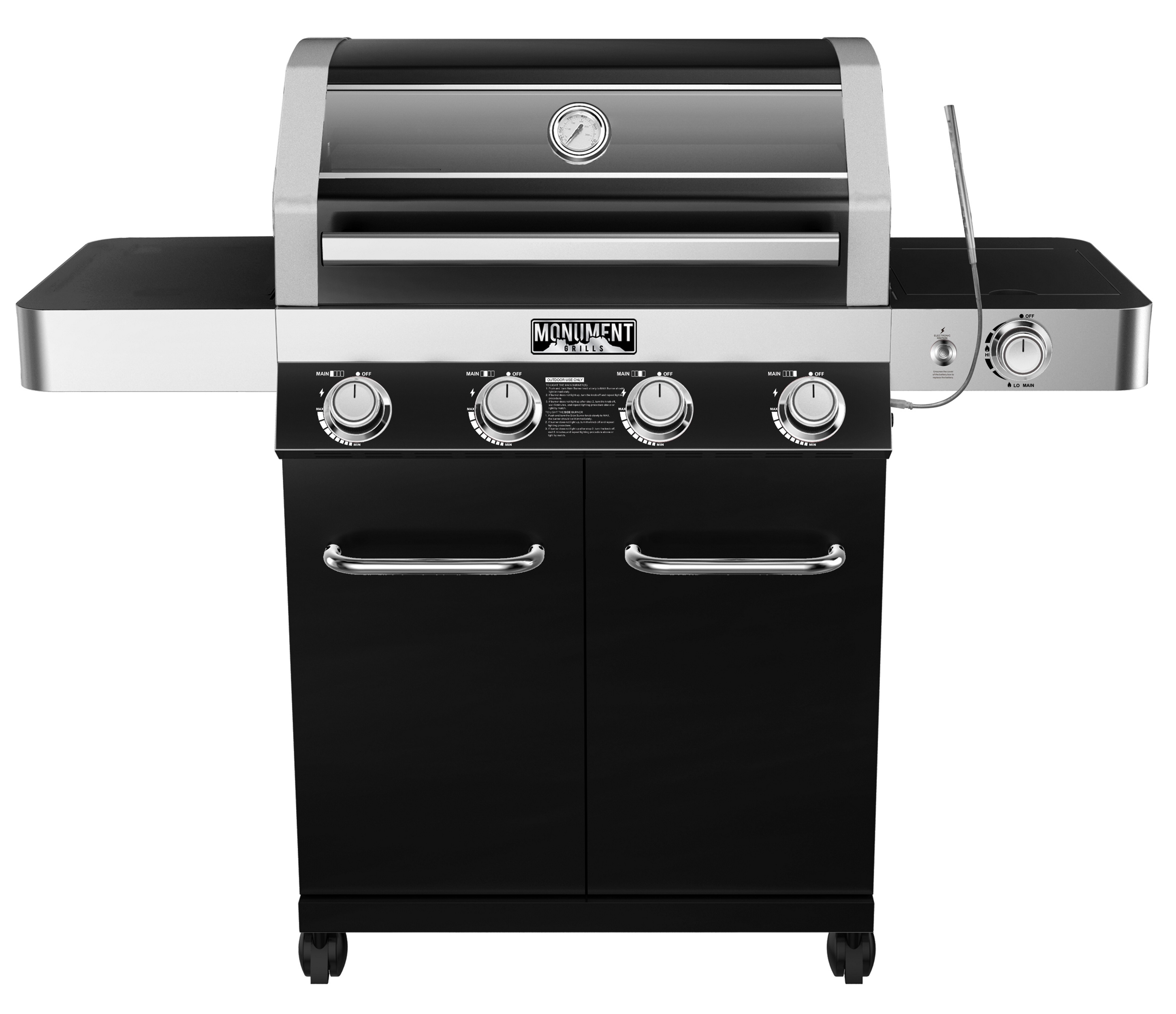 Monument Grills 4 Burner Propane Gas Grill With Side Burner Reviews Wayfair