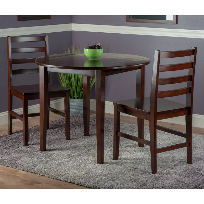 Red Barrel Studio Kendall 3 Piece Drop Leaf Wood Dining Set