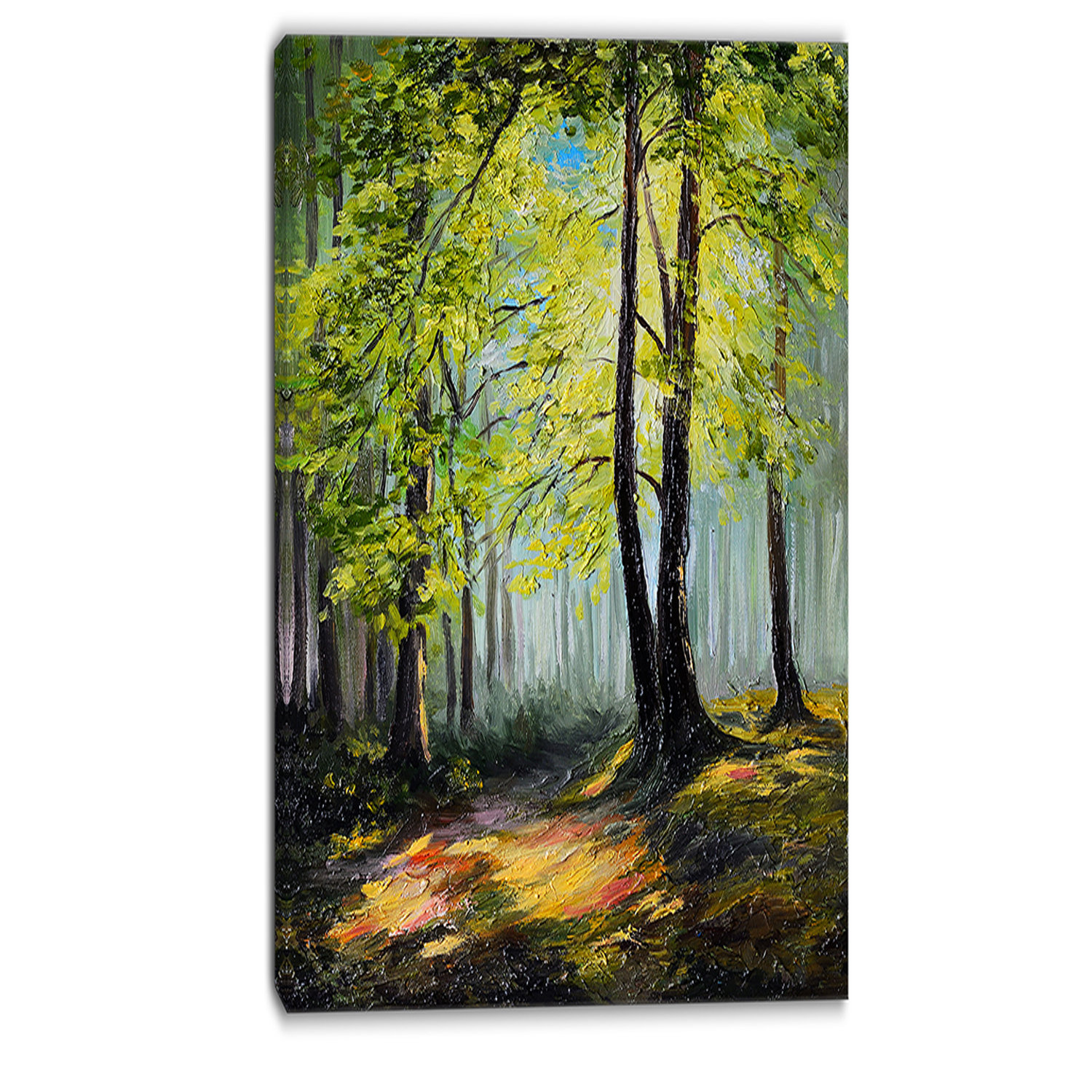 Designart Autumn Forest Landscape Painting Print On Wrapped Canvas Wayfair