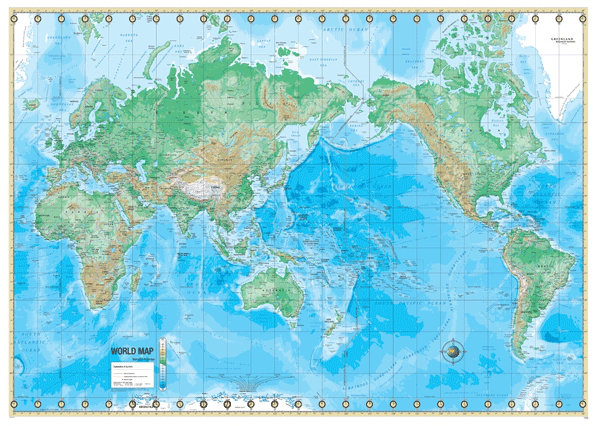 universal map advanced physical map world wayfair