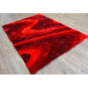 Hand-Tufted Red Area Rug