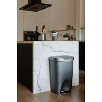 Silver Kitchen Trash Cans Recycling You Ll Love In 2021 Wayfair