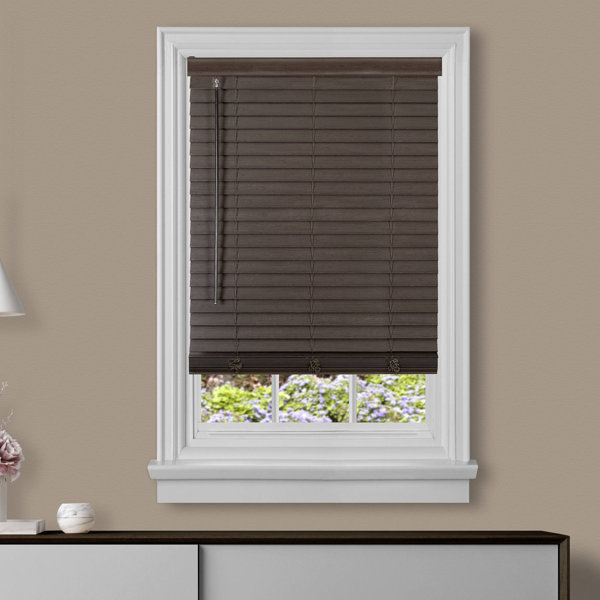 Symple Stuff Faux Wood Plantation Room Darkening Horizontal Venetian Blind Wayfair