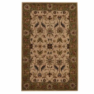 Hand-Tufted Beige/Green Area Rug