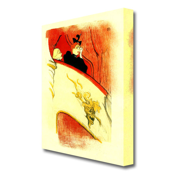 East Urban Home Lautrec The Loge With A Gold Mas By Henri De Toulouse Lautrec Painting Print On Canvas Wayfair Co Uk