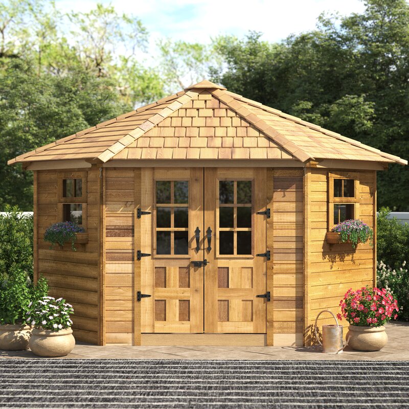 Outdoor Living Today Penthouse 9 ft. W x 9 ft. D Solid Wood Storage Shed