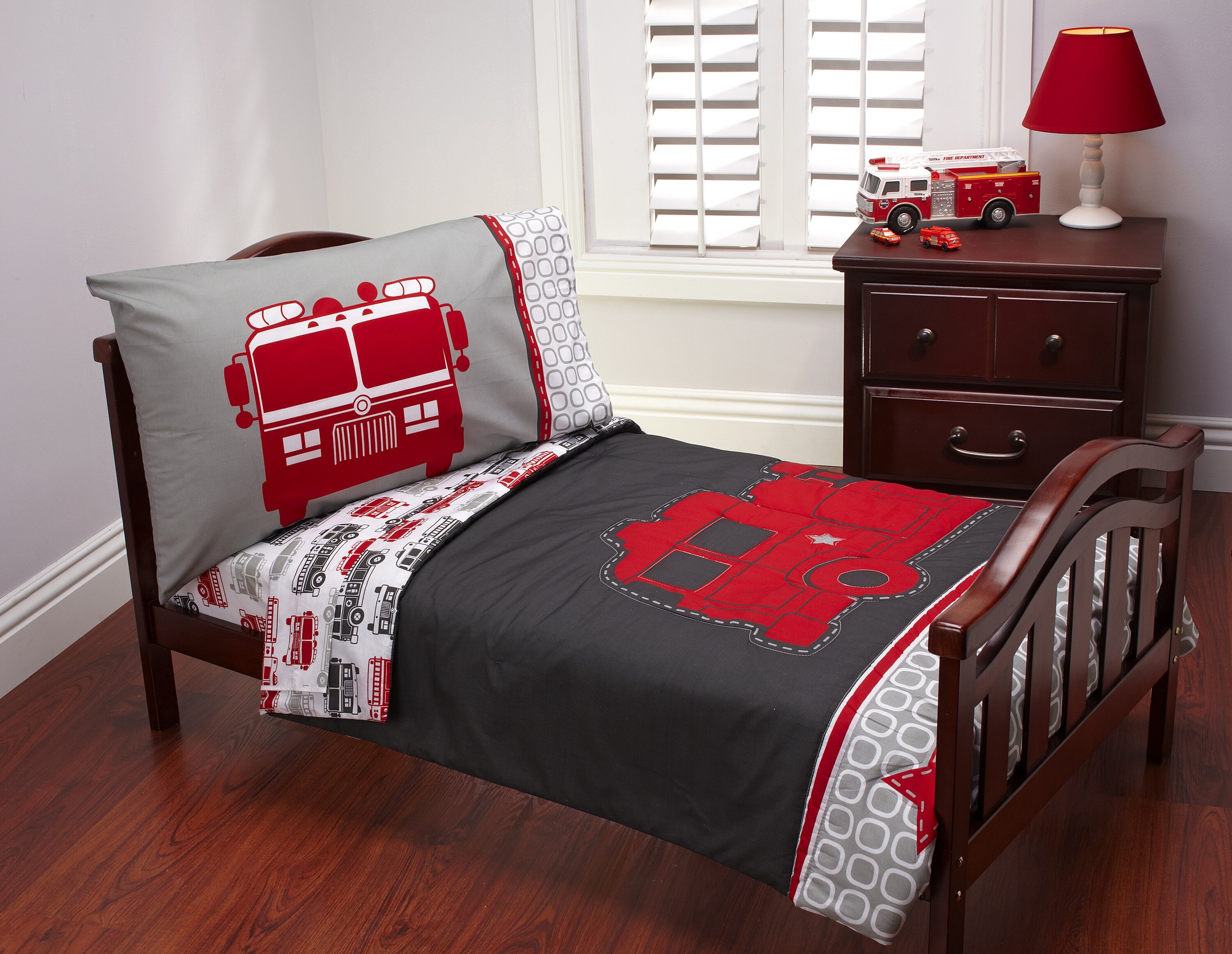 fireman crib bedding