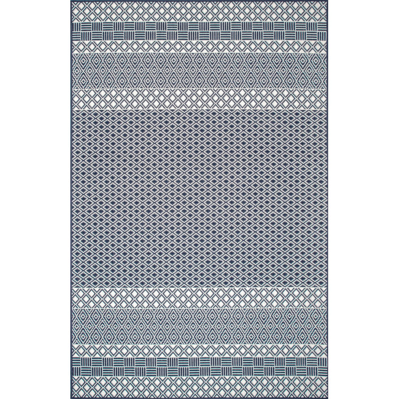 Foundry Select Dail Southwestern Blue Indoor Outdoor Area Rug Wayfair