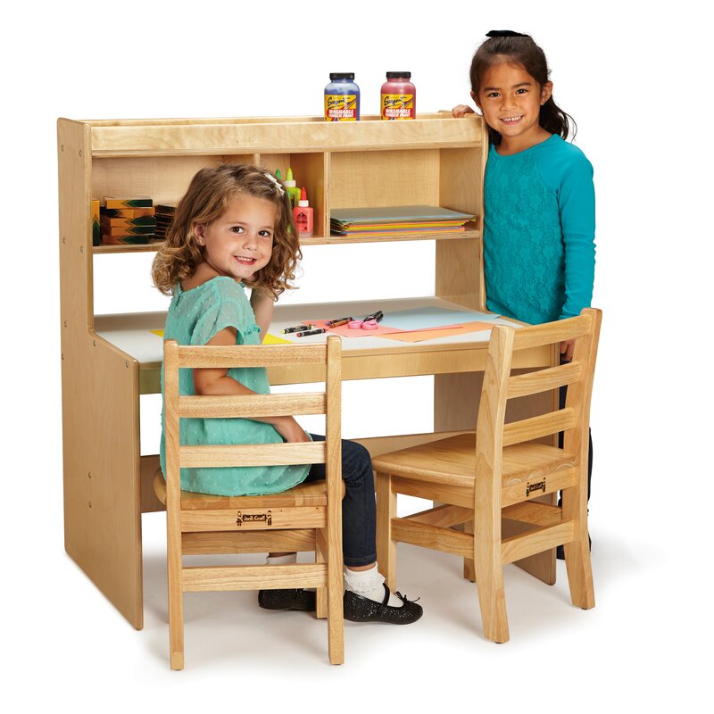 Jonti Craft Dual Kids Art Desk With Kids Hutch Wayfair