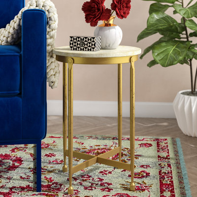 Fonzell Marble End Table