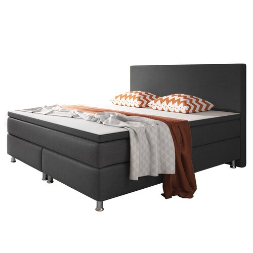 Boxspringbett FAUCETTE Anthrazit