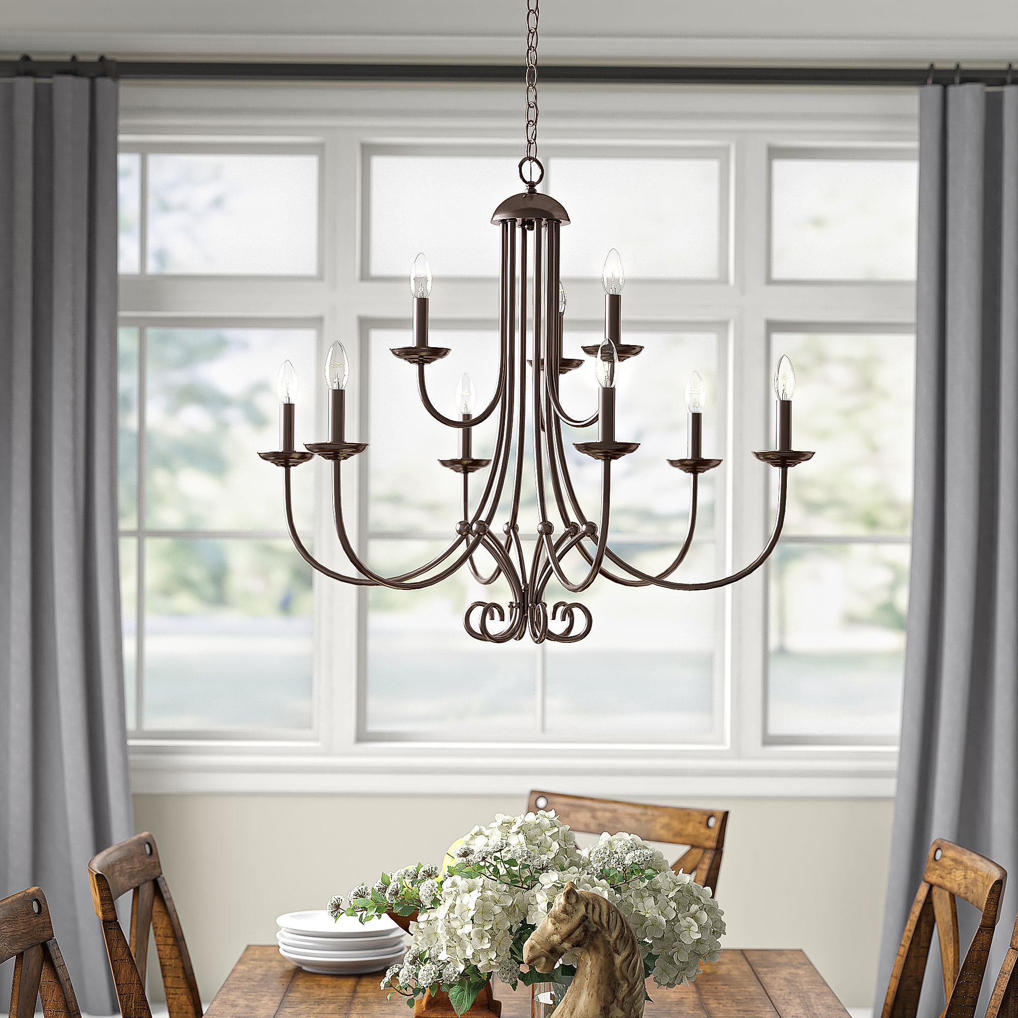 bronze dining room lights