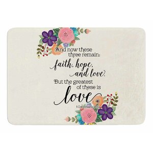Faith, Hope, And Love by Noonday Design Bath Mat