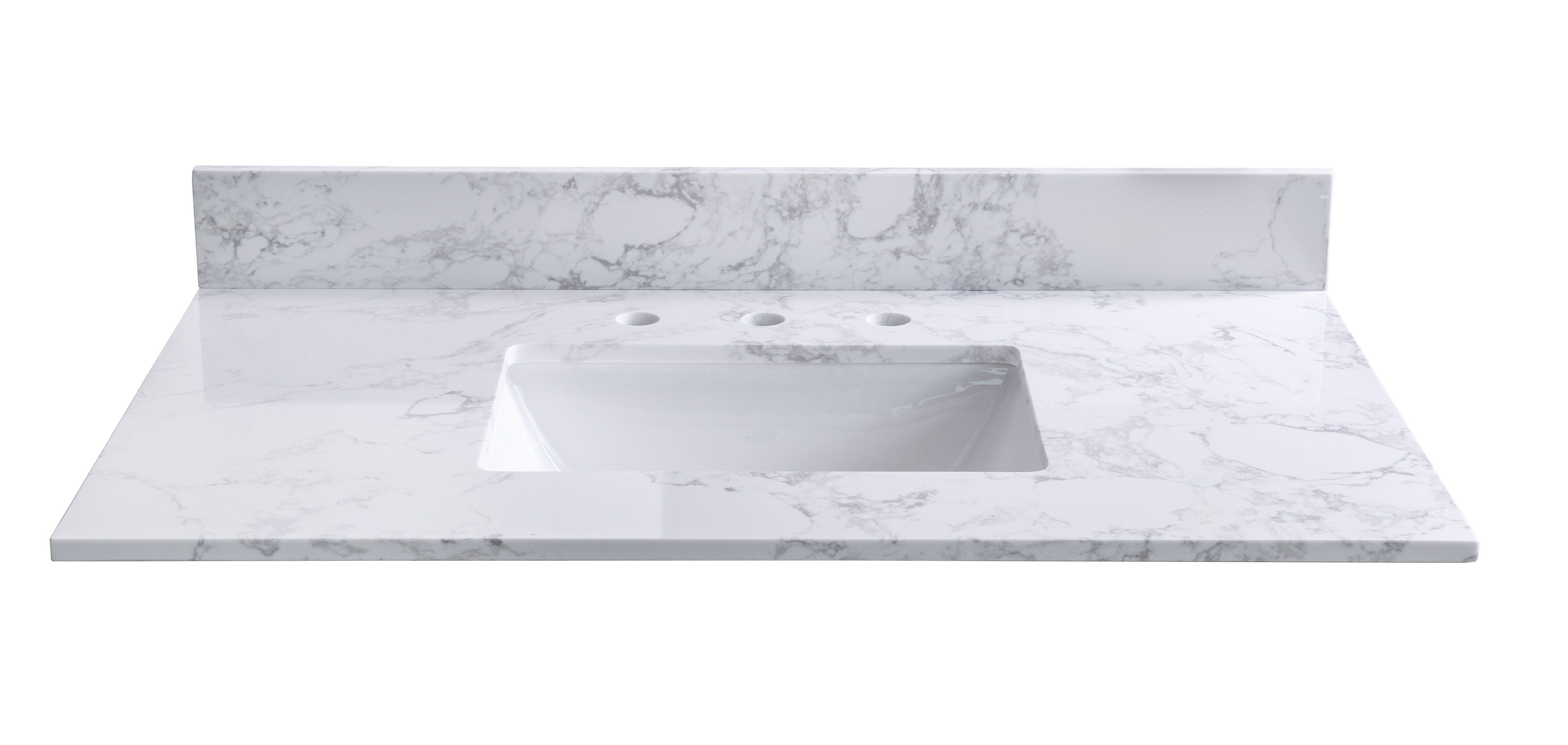 Tu Zone 43 Single Bathroom Vanity Top In White With Sink Wayfair