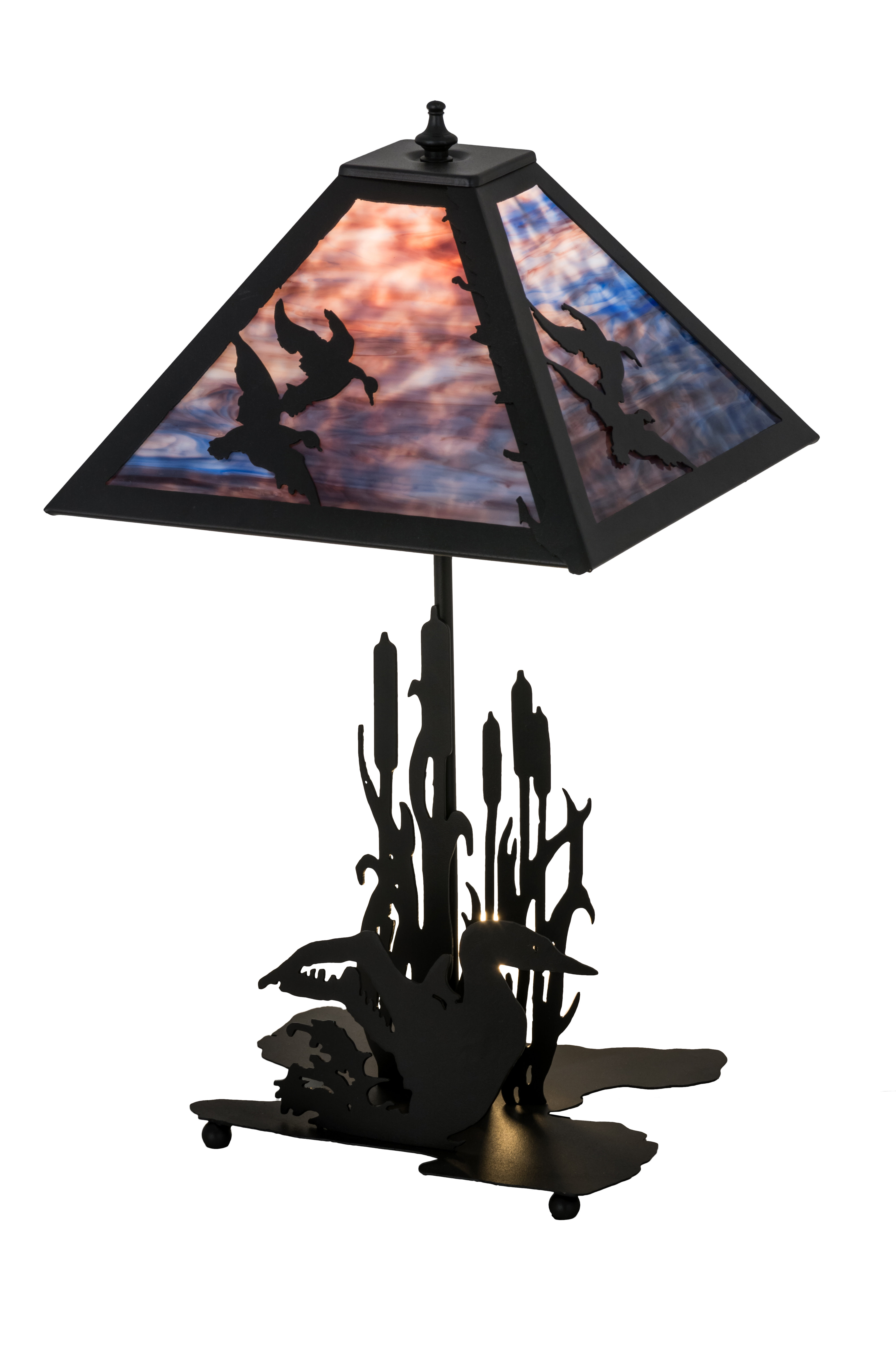 table lamp with light up base