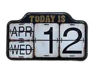 Metal Perpetual Wall Calendar Wayfair Perpetual Vintage Metal Calendar Wall Décor