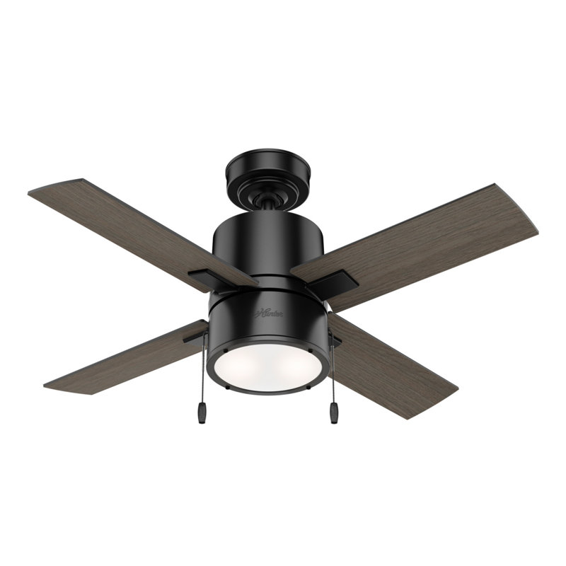 Hunter Fan 42 Beck 4 Blade Ceiling With Pull Chain Light Hunter Fan 42 Beck 4 Blade Ceiling