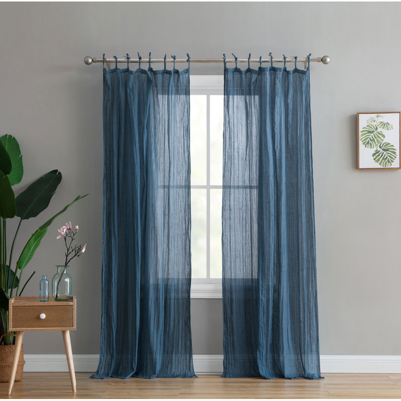 Harriet Bee Sanches Window Solid Semi Sheer Single Curtain Panel