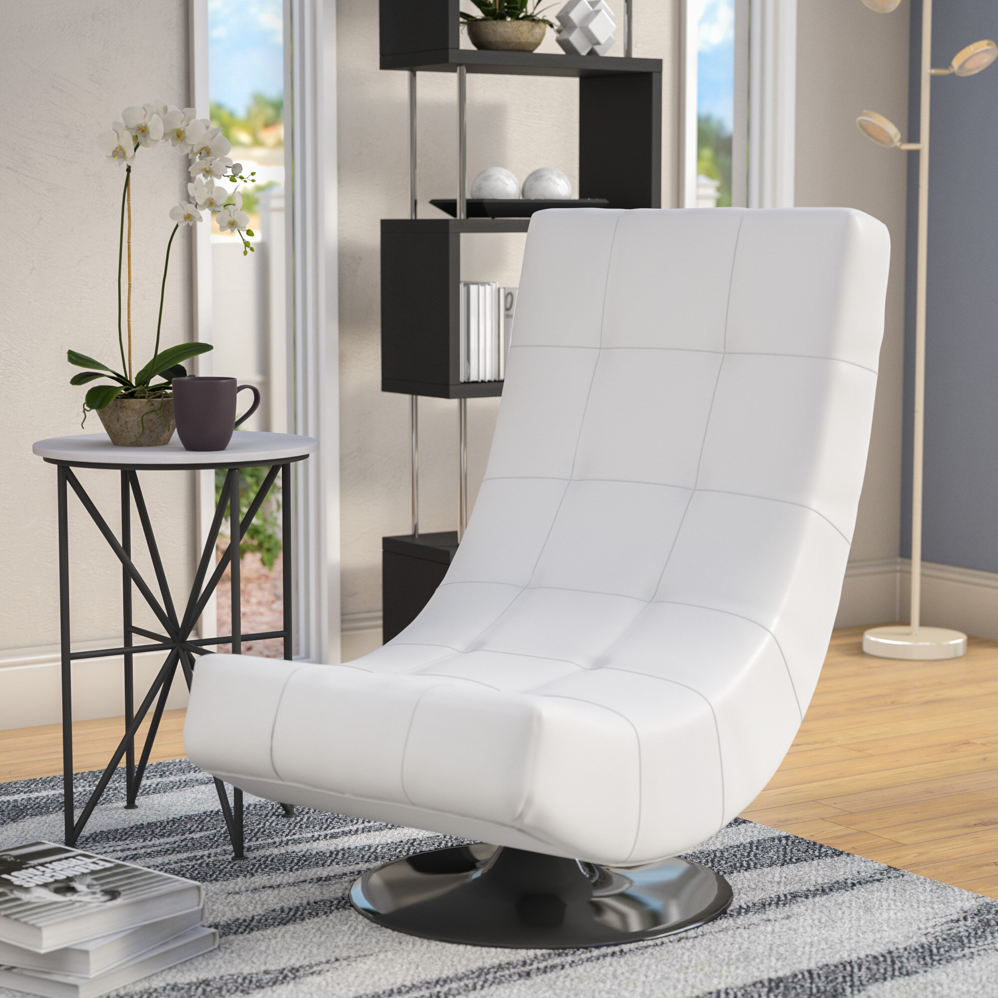 Wade Logan Helle Swivel Lounge Chair Reviews Wayfair Ca