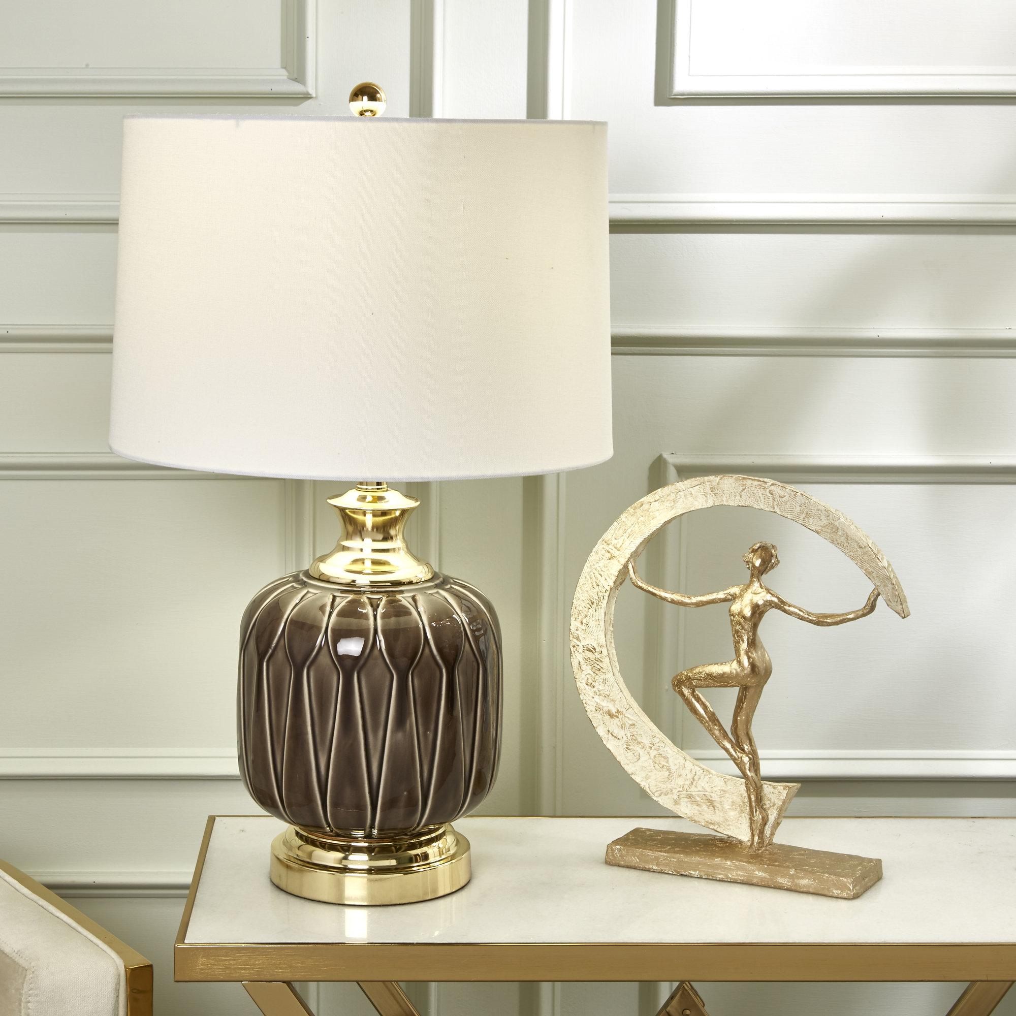 dark gray table lamp