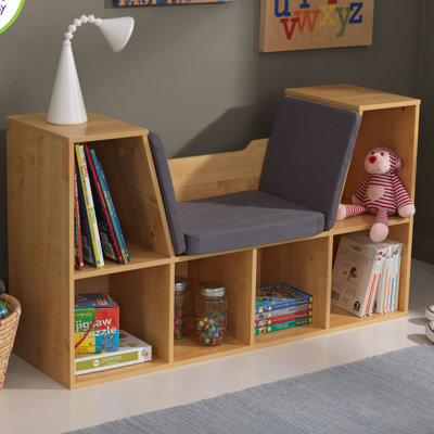22.5" Bookcase/Reading Nook KidKraft Color: Natural