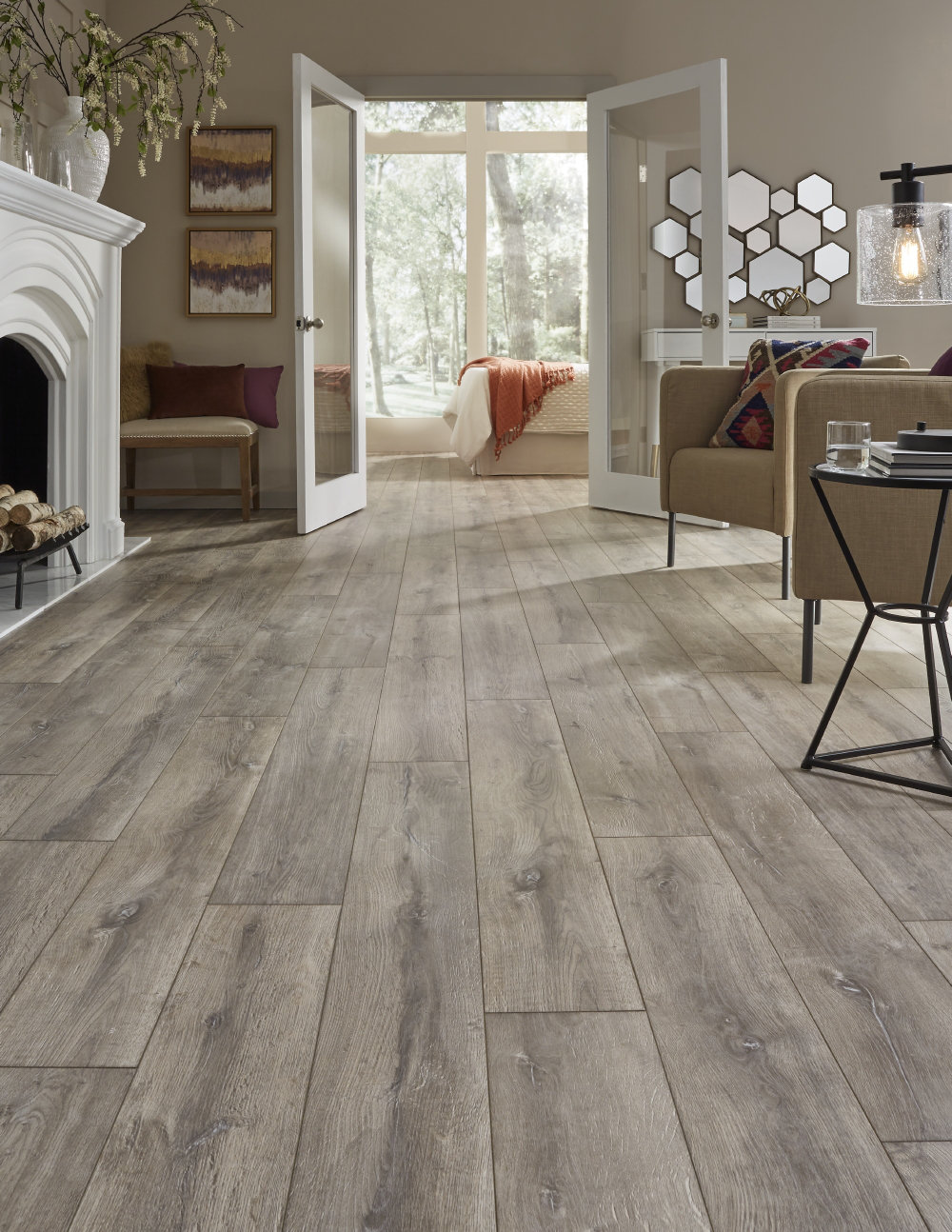 Mannington Restoration Wide Plank 8 X 51 12mm Oak Laminate Mannington Restoration Wide Plank 8 X 51 12mm Oak Laminate Flooring In Steam Wayfair