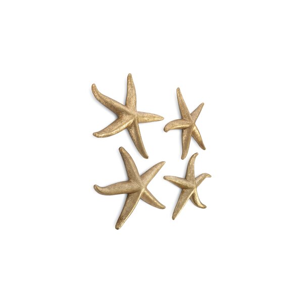 Starfish Conch Sea Shells on The Sand for Home/School/Office Decor Wood Round Wall Clock 12 Inch Summer Beach Silent Non-Ticking Quartz Battery Operated Wall Clocks