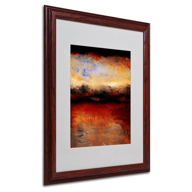 Trademark Art Red Skies At Night Framed Painting Print On Canvas