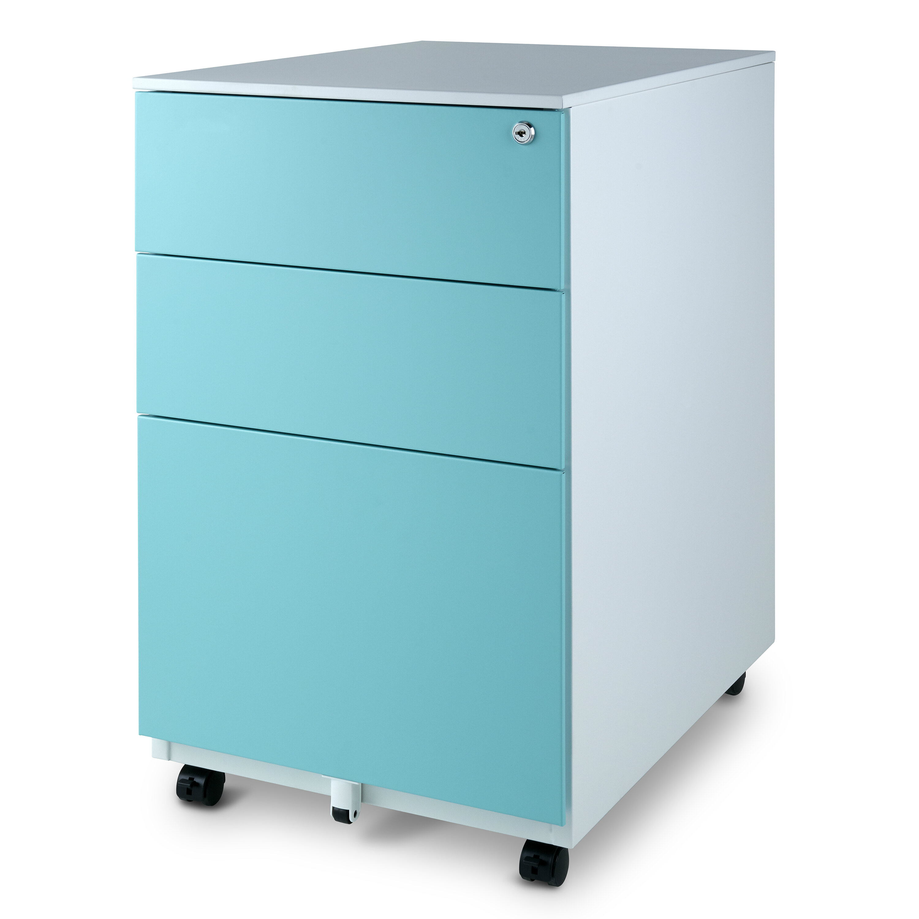 Inbox Zero Modern Soho Design 3 Drawer Metal Mobile File Cabinet With Lock Key Sliding Drawer Multiple Colours Wayfair Ca