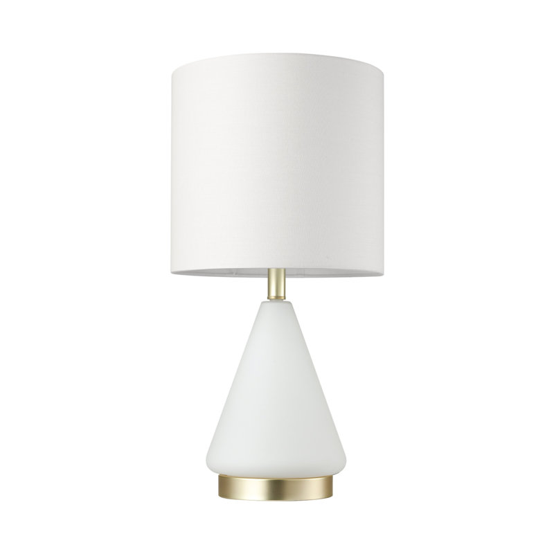 white and gold lamp