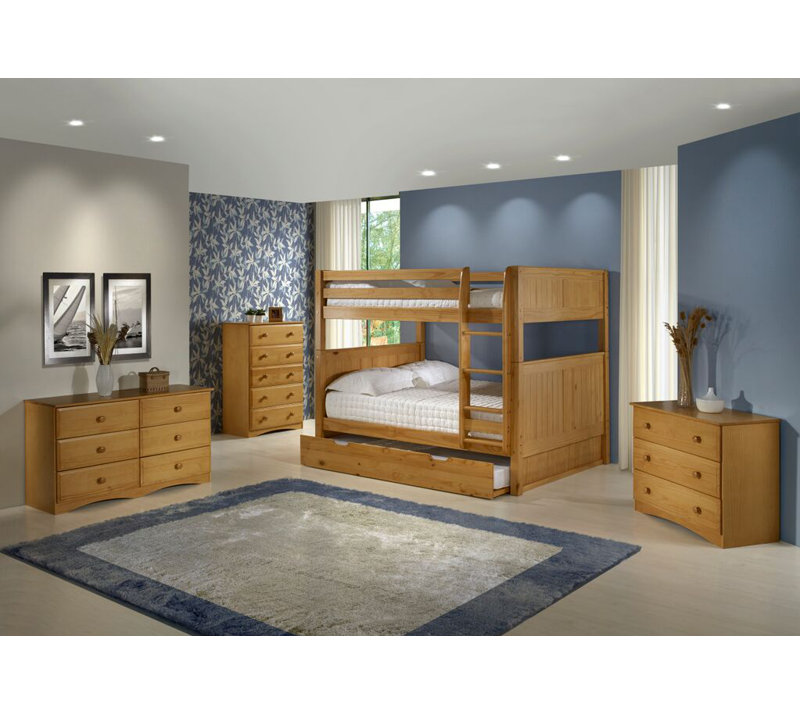 amani full over full bunk bed with trundle