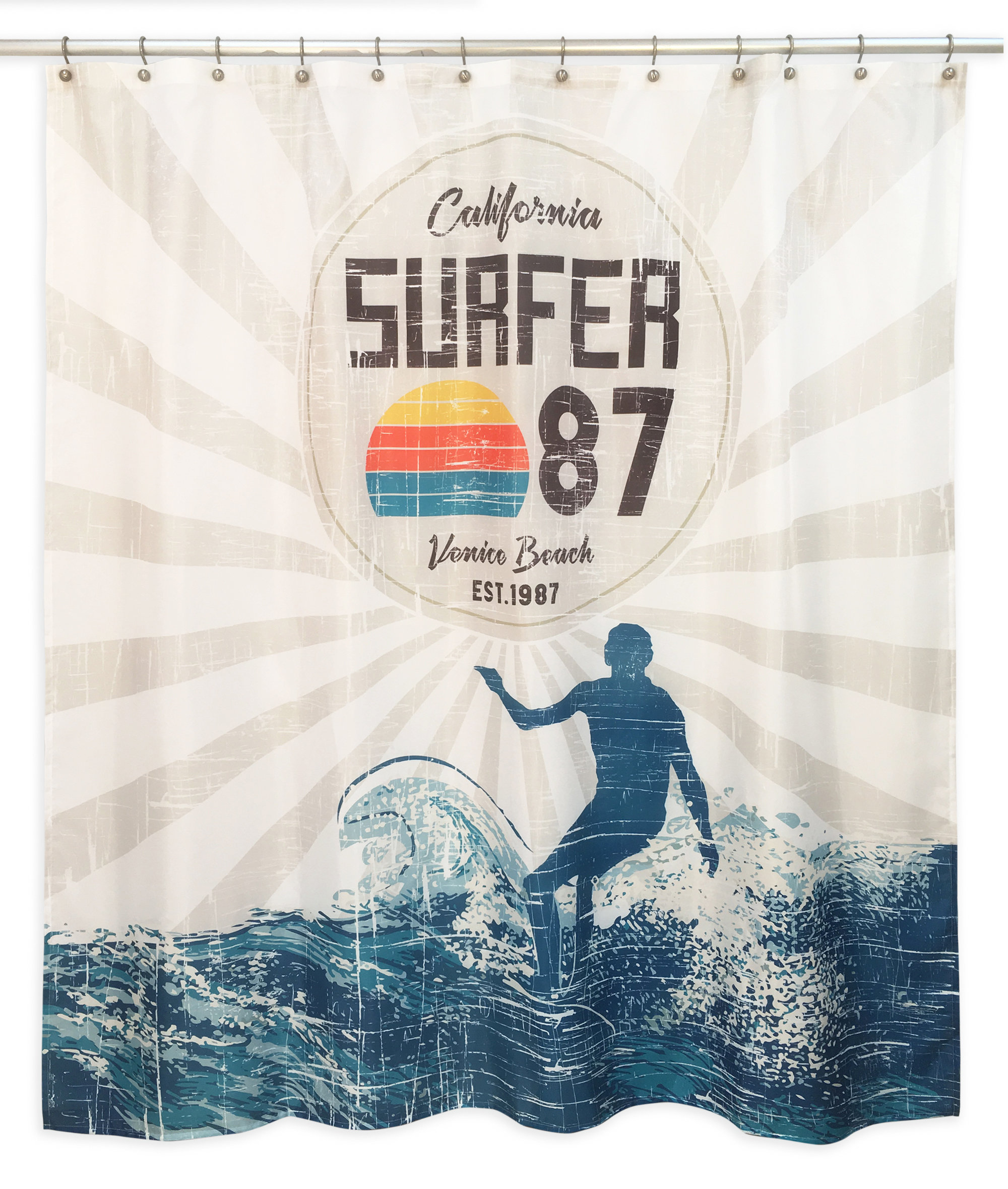 Highland Dunes Deckard Surfer Shower Curtain Wayfair
