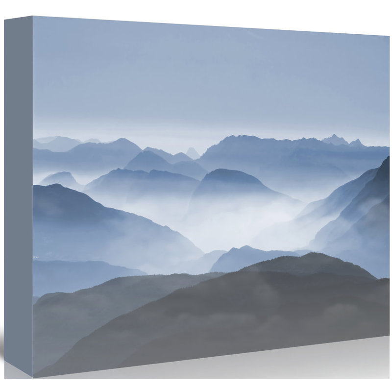 East Urban Home Mountains Clouds Landscape Graphic Art Print On Canvas Wayfair