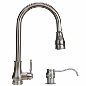 Coral Pull Down Touch Single Handle Kitchen Faucet and Soap Dispenser