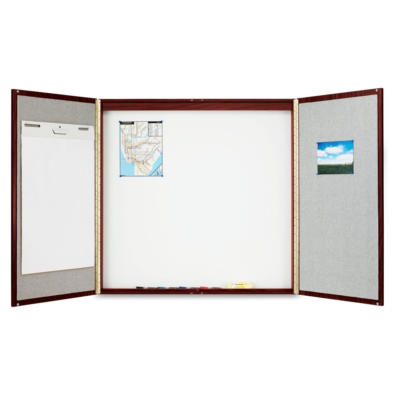 Quartet Conference Room Enclosed Cabinet Whiteboard 4 H X 4 W