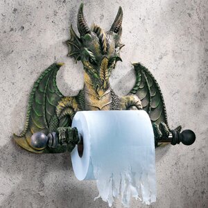 Wall Mounted Commode Dragon Tyrant Bath Toilet Paper Holder