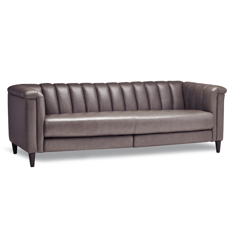 Everly Quinn Pascale Leather Reclining Sofa | Wayfair