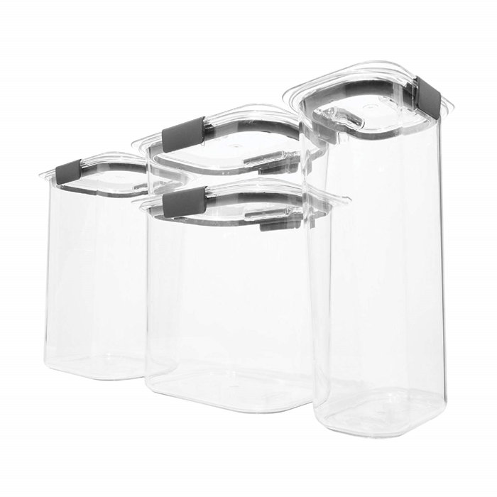 Rubbermaid Brilliance Pantry Airtight 4 Container Food Storage Set