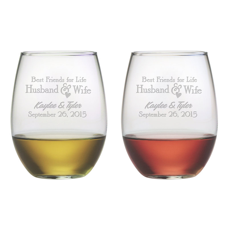 Susquehanna Glass Best Friends For Life 21 oz. Stemless ... 20.matching cute handmade keychains if you and your bff are two halves of an avocado.