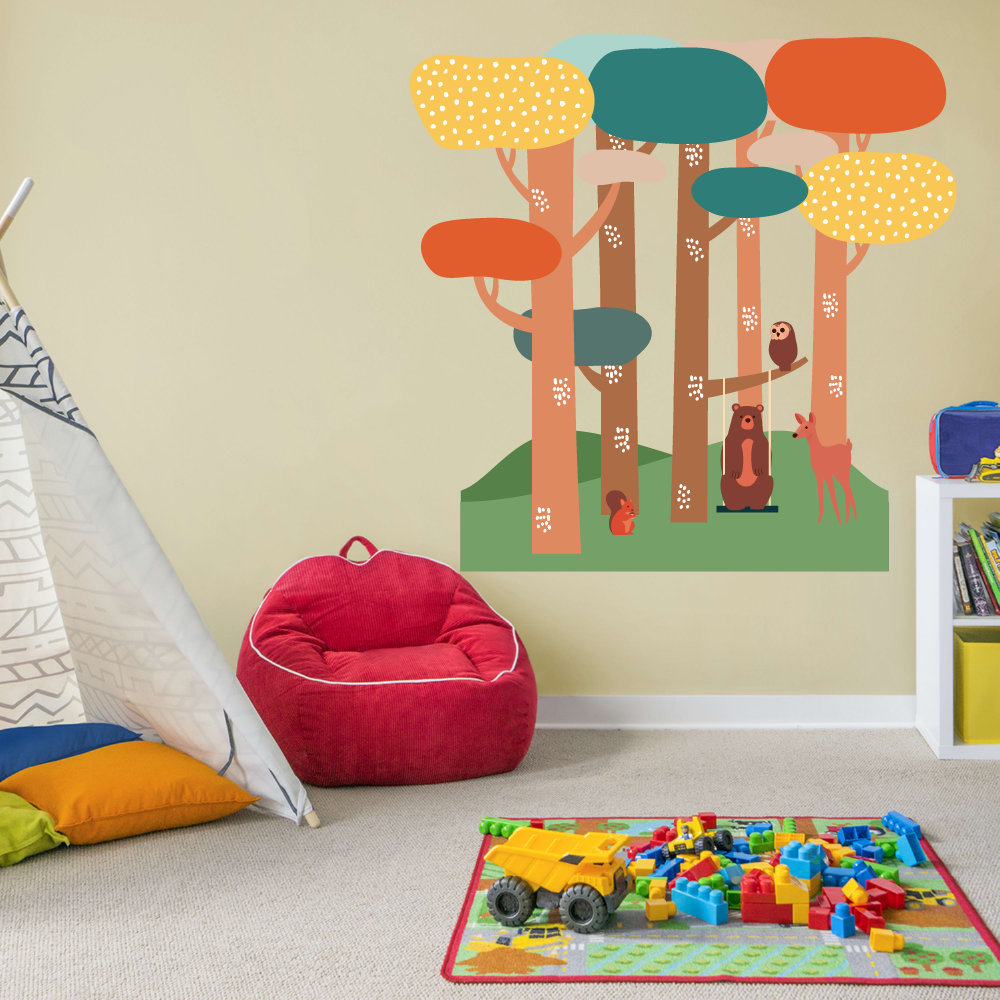 Millwood Pines Tree Forest Adhesive Wall Decal Wayfair