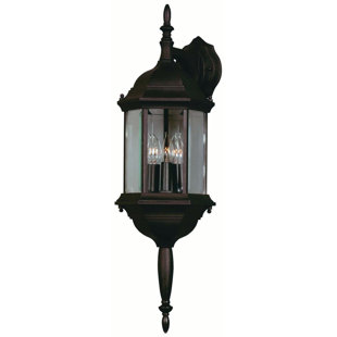 Best Custom Fit 3-Light Outdoor Wall Lantern By Wildon Home ® Outdoor Lighting Custom Fit 3-Light Outdoor Wall Lantern By Wildon Home ® Outdoor Lighting