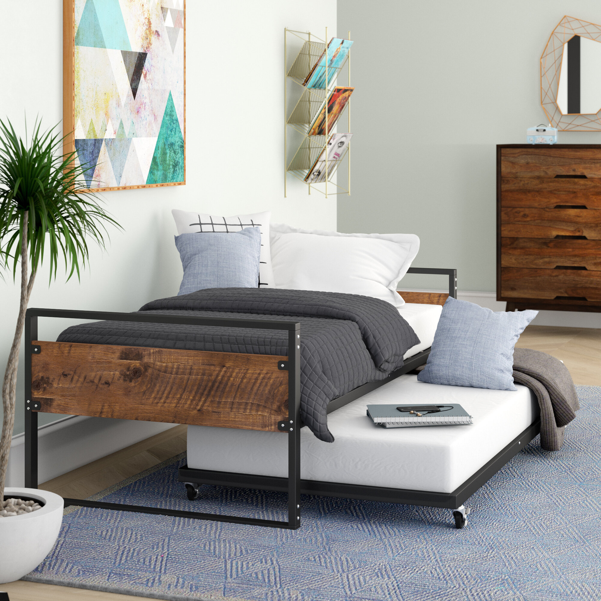 Trule Barrett Twin Daybed with Trundle & Reviews | Wayfair