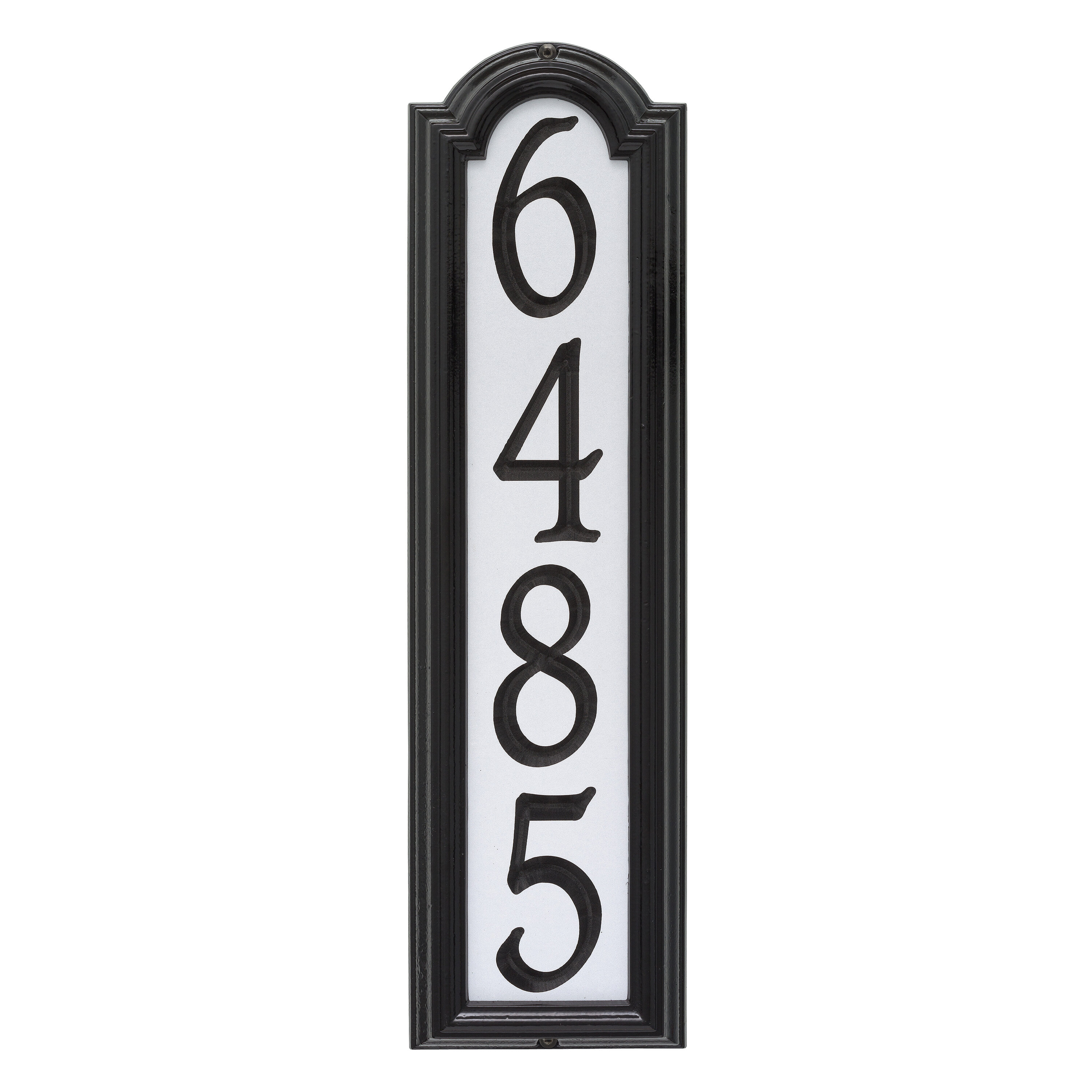 Whitehall Products Manchester Personalized Reflective Vertical 4 Line Wall Address Plaque Reviews Wayfair